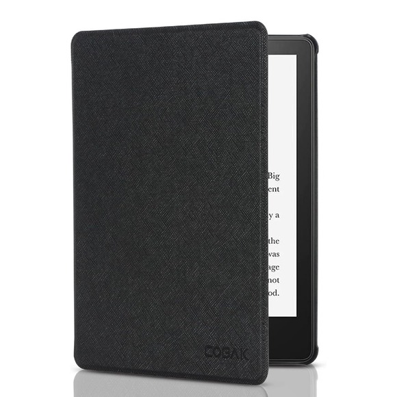COBAK Kindle Paperwhite‎ Case 6.8" Premium Leather Cover Auto Wake Sleep Black - Picture 1 of 5